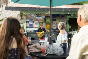 Image of musician performing at Upper Deck Hotel Bar & Grill in South Padre Island Texas